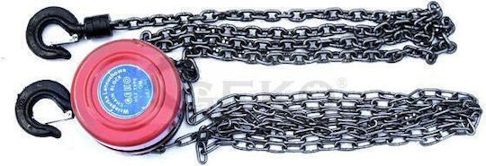 Geko Chain Hoist 3ΤX2,5m for Weight Load up to 3t Red