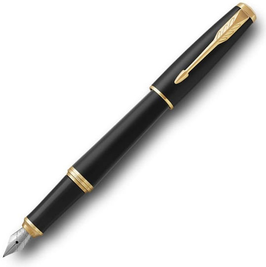 Parker Core Muted Black GT Fountain Pen Medium Black with Black Ink