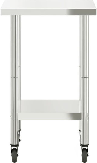 vidaXL Steel Workbench L55xD55xH85cm