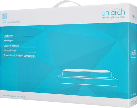 Uniarch Înregistrare video NVR 16 canale cu rezoluție 4K NVR-216S2