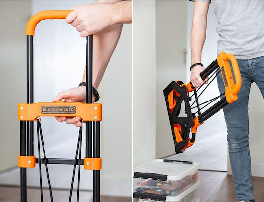 Black & Decker Transport Trolley Foldable for Weight Load up to 65kg Orange
