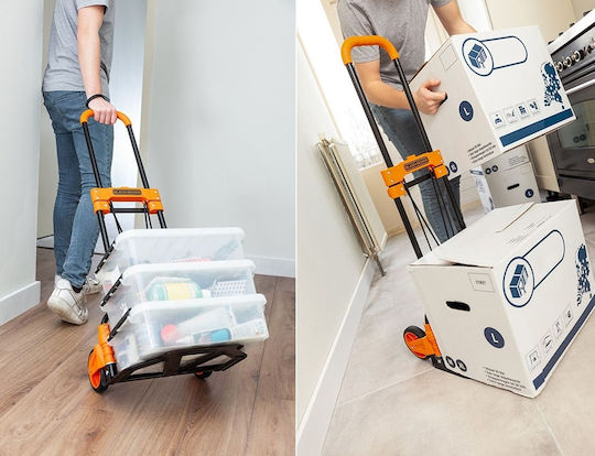 Black & Decker Transport Trolley Foldable for Weight Load up to 65kg Orange