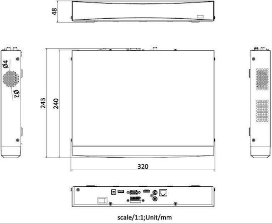 Hikvision Überwachungs-Videorekorder NVR 16 Kanäle mit Auflösung 4K DS-7616NXI-K2/16P(D)