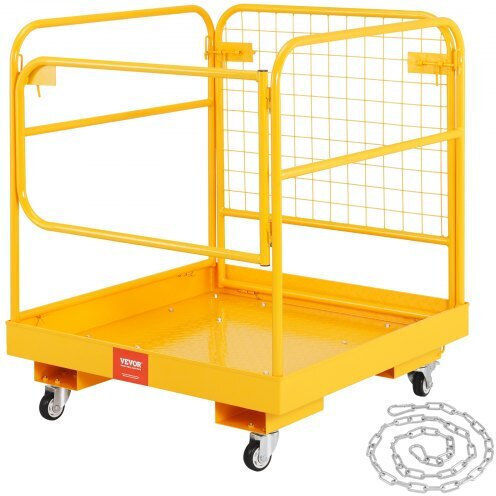 Platformă de Siguranță pentru Motostivuitor Vevor Max 544 Kg 4 Roți Pliabilă din Oțel