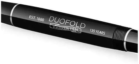 Parker Duofold Fountain Pen Medium 0.8mm Black with Black Ink