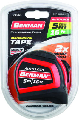 Benman Tape Measure with Auto-Rewind 7.5m
