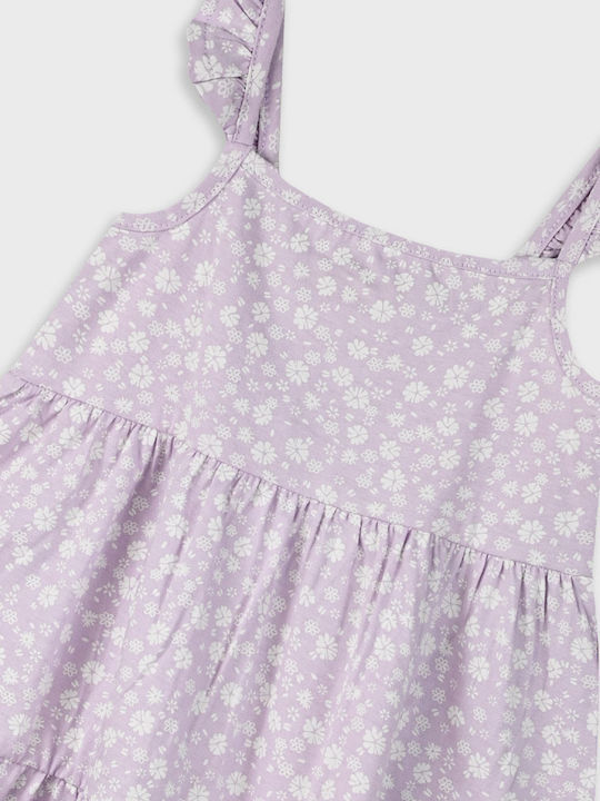 Rochie pentru Copii Fără mâneci Floral Lilac