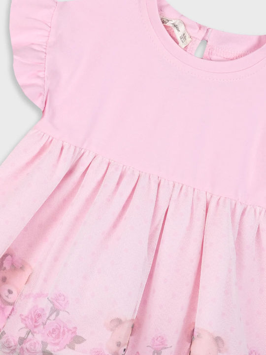 Rochie pentru Copii Mânecă lungă Din tul Pink