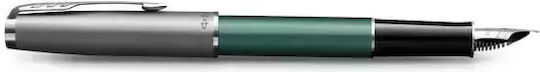Parker Sonnet Essential Πένα Γραφής Fine Πράσινη με Μπλε Μελάνι
