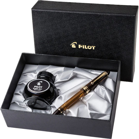 Pilot Custom Fountain Pen Medium Brown With Black Ink