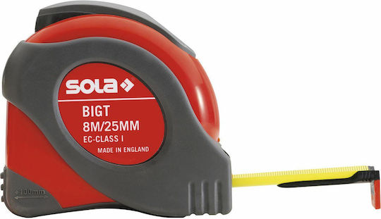 Sola BIG T Tape Measure with Auto-Rewind 25mm x 8m