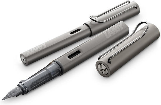 Lamy Writing Pen Medium Gray made of Aluminum with Blue Ink