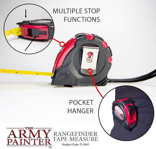 The Army Painter Rangefinder Tape Measure 2019 with Auto-Rewind 3m