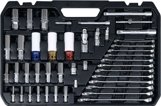 Yato Set de chei tubulare și clichet 1\4" & 3\8" & 1\2" 198buc