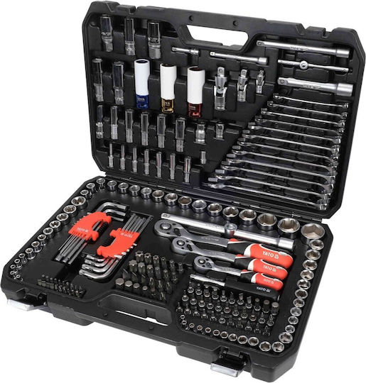 Yato Set de chei tubulare și clichet 1\4" & 3\8" & 1\2" 198buc