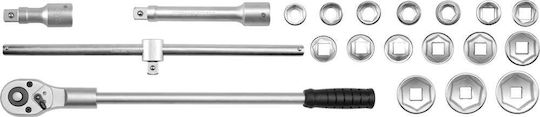 Yato Set de chei tubulare și clichet 3\4" 20buc
