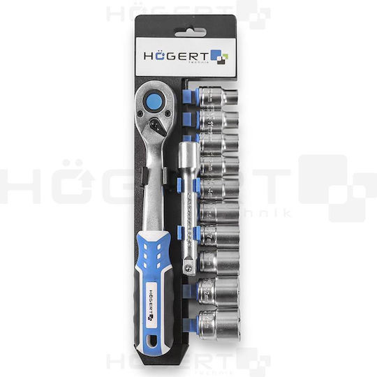Högert Technik Ratschen- & Steckschlüssel-Sets 1\2" 12Stück