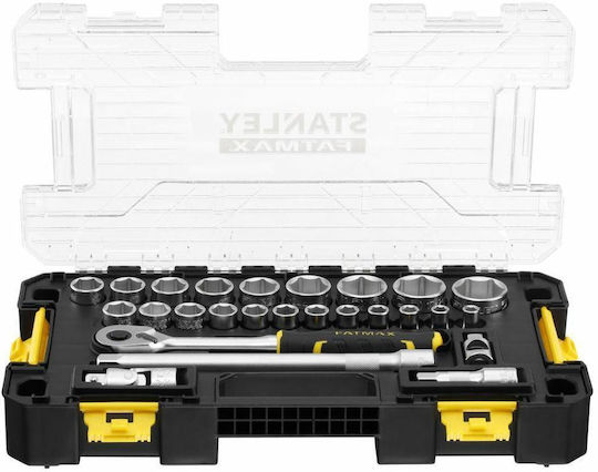 Stanley Set de chei tubulare și clichet 26buc