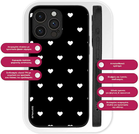 Sonique Heart Series Hülle für Xiaomi Poco F5 5G Schwarz 02