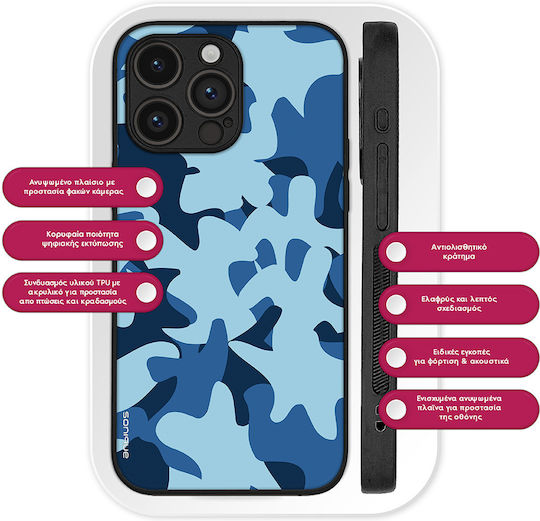 Sonique Camouflage Army Series Case for Xiaomi Poco X5 Pro 5G Blue