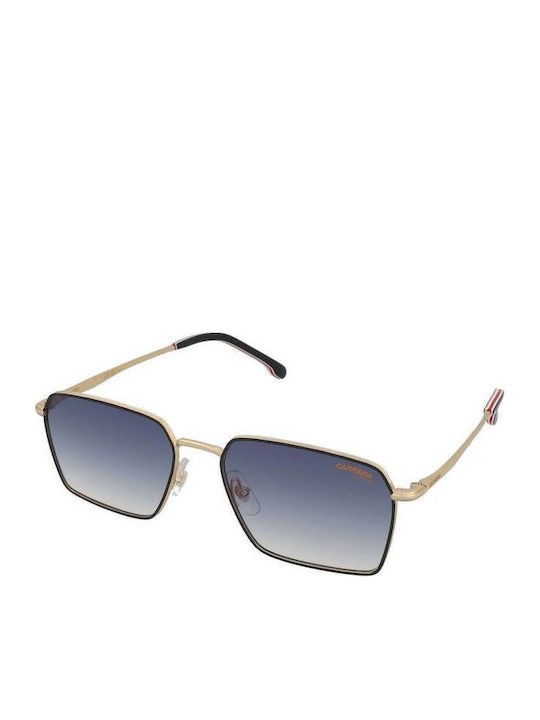 Carrera Men's Sunglasses with Gold Metallic Frame and Grey Gradient Lens 356/S RHL/08