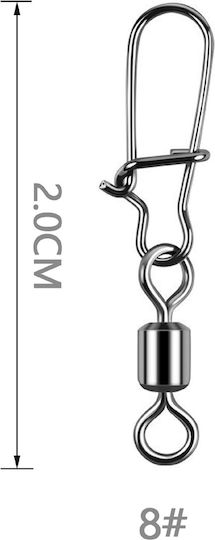 Tpster Στριφταρι Ψαρεματος 8# 2.0cm 12pcs 37537