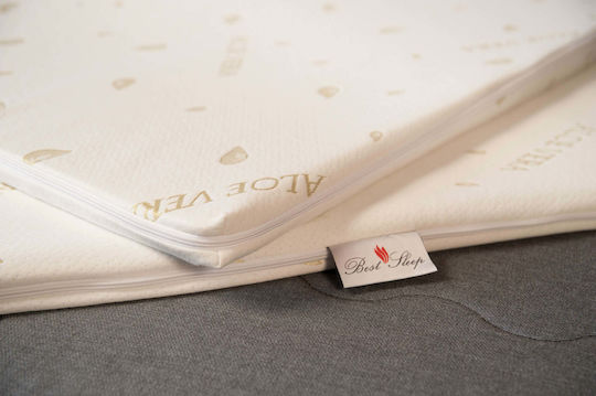 BestSleep Ανώστρωμα Memory Topper King Size Memory Foam Eμποτισμένο με Αλόη 200x200x4εκ.