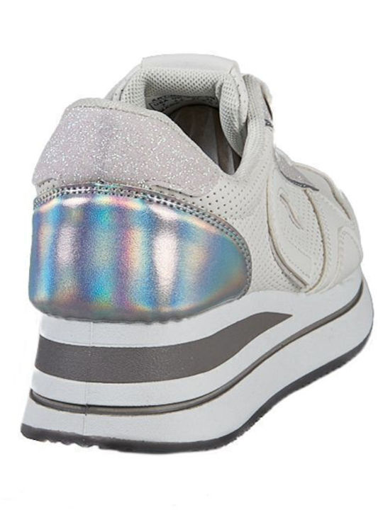 Damen Flatforms Sneakers Weiß