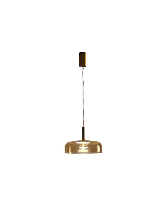 Eurolamp Lobby Κρεμαστό Φωτιστικό Χρυσό LED 30x30x139εκ.