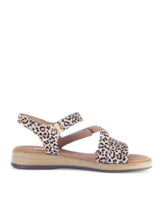 Leather Women's Flat Sandals Anatomic in Brown Color
