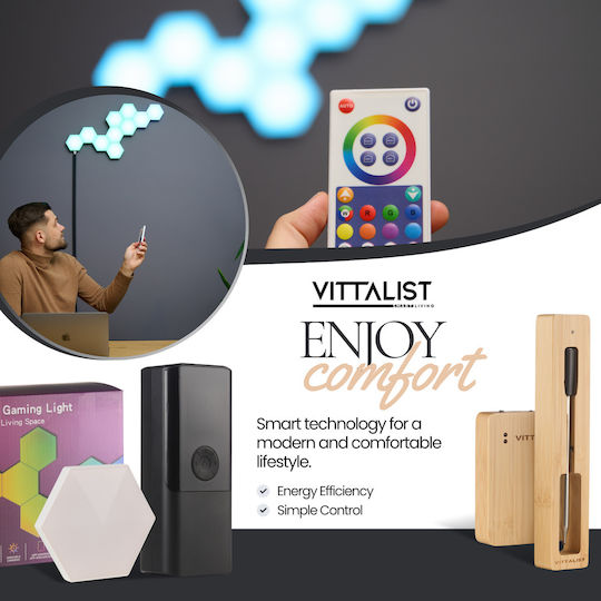 Vittalist Smart Διακοσμητικό Φωτιστικό LED Πίνακας 12εκ.