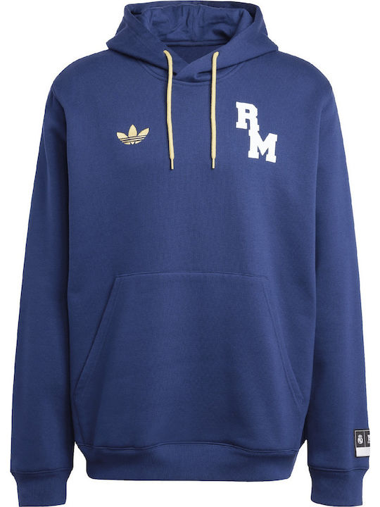 Real Madrid Sweatshirt with Hood Blue