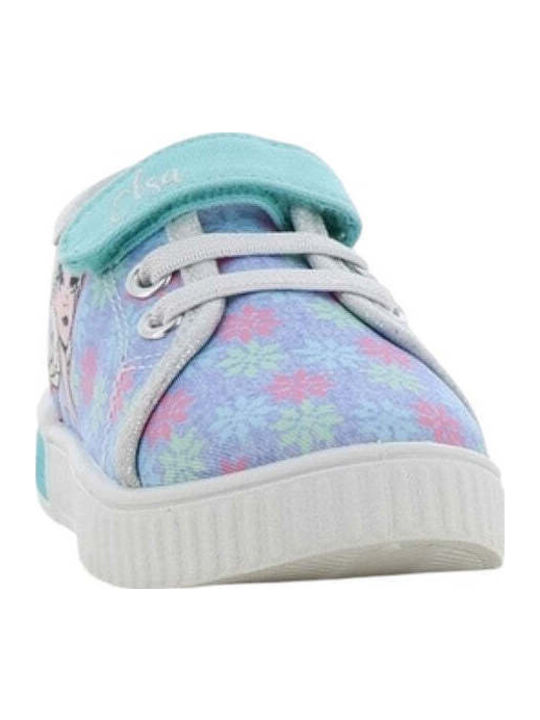 Frozen Kids Sneakers Anatomic with Scratch & Lights Light Blue
