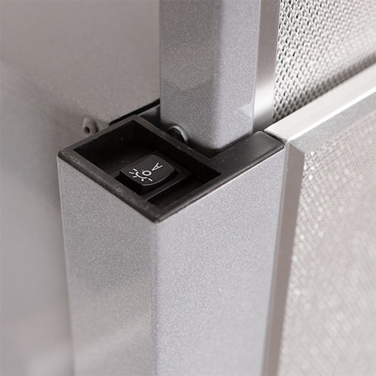 Davoline Spot Q Eco Gr-Ix 060 Sliding Vent Hood 60cm Gray