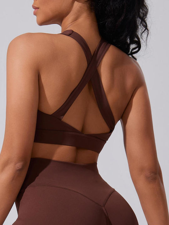 Women's Sports Bra without Padding Brown