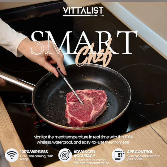 Vittalist Fără fir magazin online Termometru Cuptor cu Ac și Bluetooth