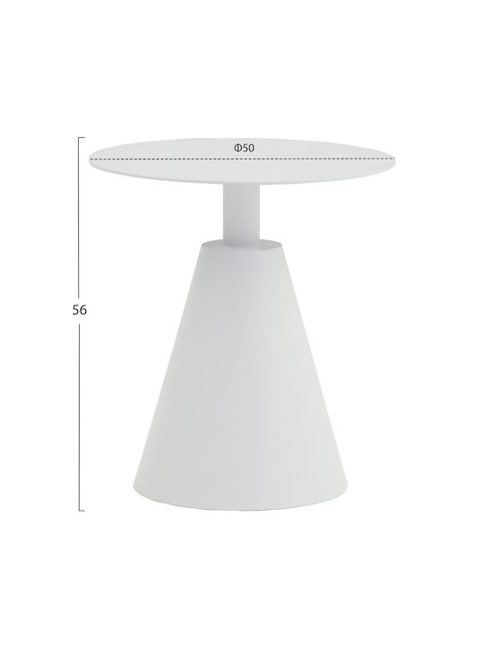 Tisch für kleine Außenbereiche Stabil Sera White 50x50x56cm