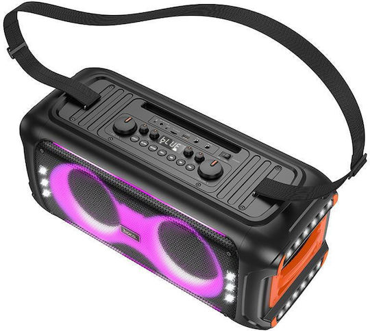 Hoco Karaoke Speaker with Wireless Microphones and Lighting Effects HA9 Black