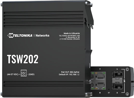 Teltonika Managed L2 PoE+ Switch with 8 Gigabit (1Gbps) Ethernet Ports and 8 SFP Ports
