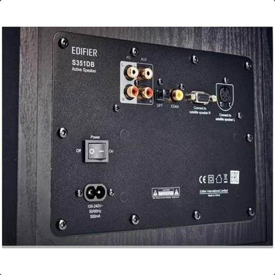 Edifier S351DB Безжични компютърни тонколони Компютърни тонколони 2.1 с Bluetooth и мощност 150W в Черен цвят