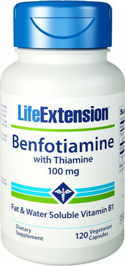 Life Extension Benfotiamine With Thiamine 100mg Ειδικό Συμπλήρωμα Διατροφής 120 φυτικές κάψουλες