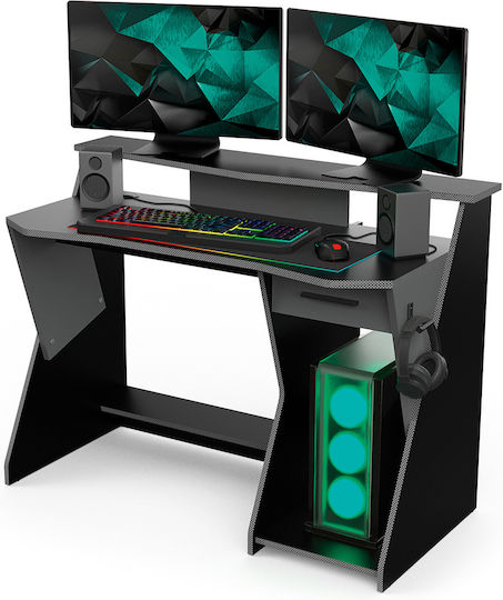 Γραφείο Gaming Skin 125x60x90εκ. Grey / Black Γραφείο Gaming Skin 125x60x90εκ. Grey / Black