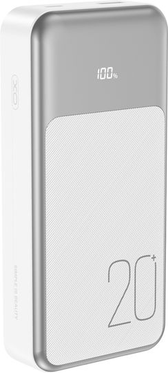 XO PR249 Power Bank 20000mAh 20W mit USB-A Ausgangsanschluss und USB-C Ausgangsanschluss Schnellladung Weiß