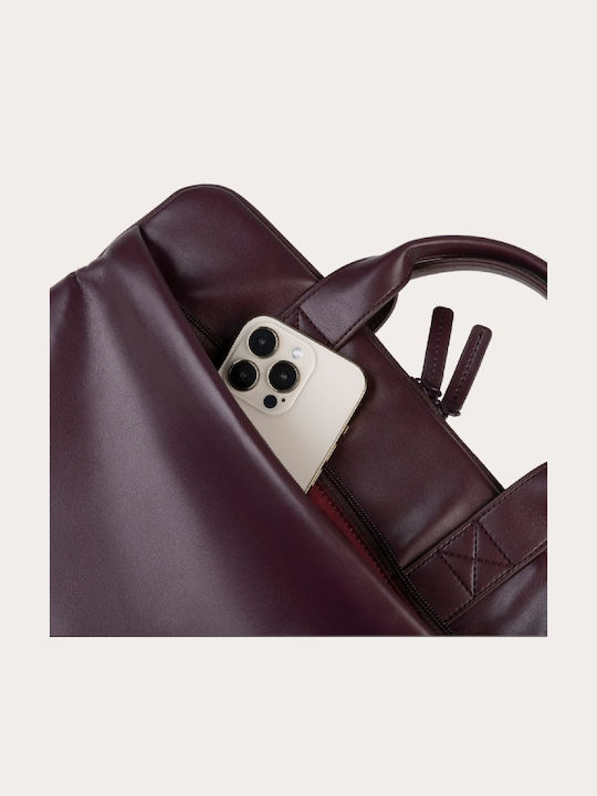 Leather Men's Briefcase Burgundy