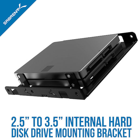 Sabrent 3.5-inch To X2 Ssd 2.5-inch Internal Hard Drive Mounting Kit Sata Power Cables Included Bk-hdcc