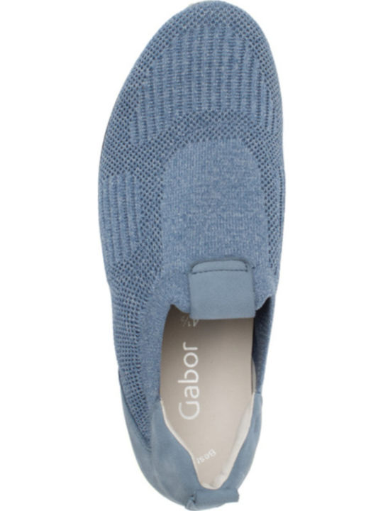 Ανατομικά Γυναικεία Slip-On Δερμάτινα Μπλε