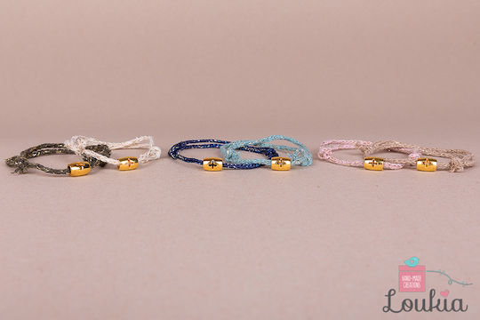 Loukia Taufe Anhänger Armbänder Rosa 50 Stücke Verschiedene Designs