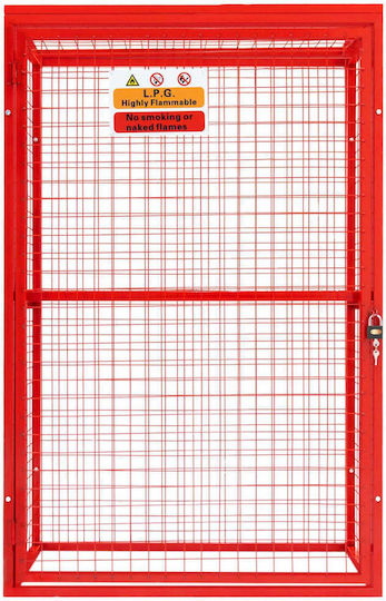 Roter Gasflaschen klappbarer Maschendrahtkäfig – 181cm x 116cm x 57cm