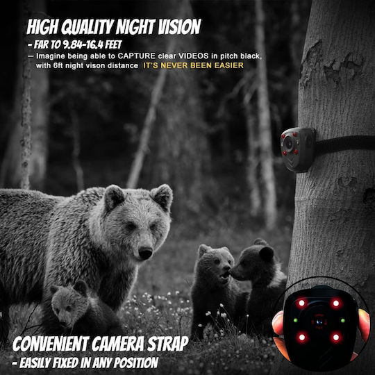 Portable Mini Body Camera 1080p Night Vision Infrared Recorder Police Security Home Outdoor