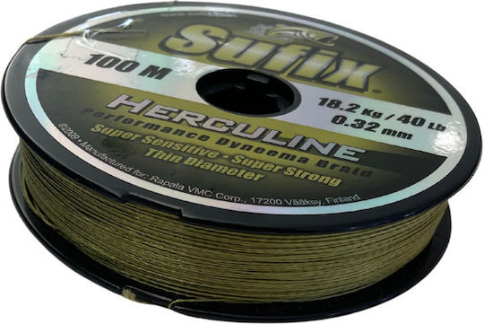 Νήμα Sufix Herculine 100m Πράσινο 0.28mm